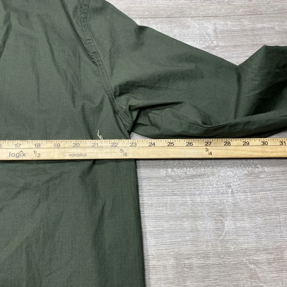 BYLT Division Anorak Mens Large Green Ripstop Hooded Pullover Jacket Utility